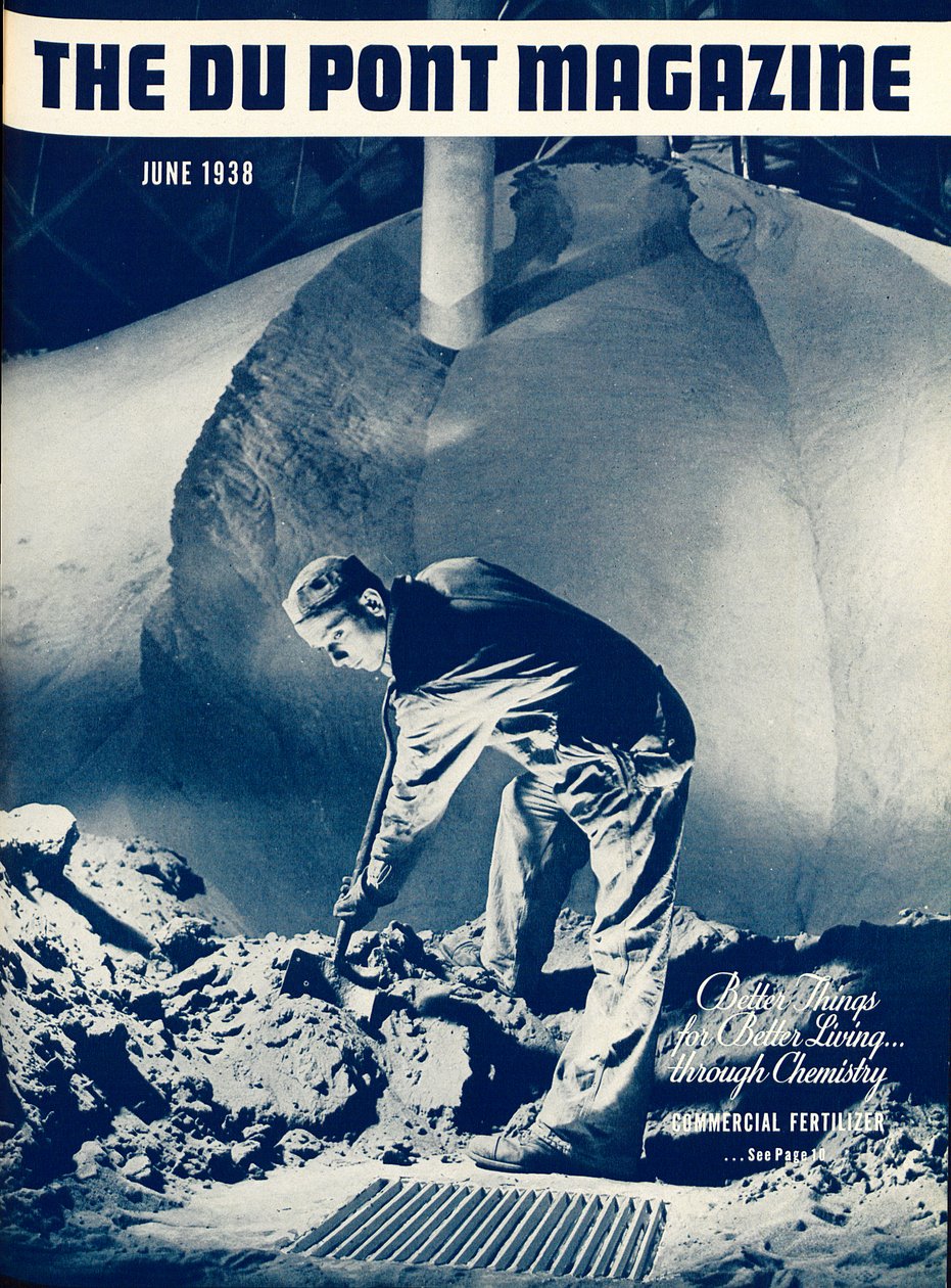 Kereskedelmi műtrágya, a DuPont Magazin címlapja, 1938. június alkotó: American School