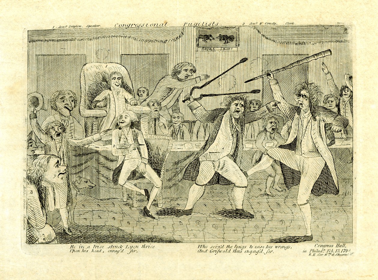 Kongresszusi pugilisták: Griswold és Lyon, kongresszusi terem, Philadelphia, PA alkotó: American School