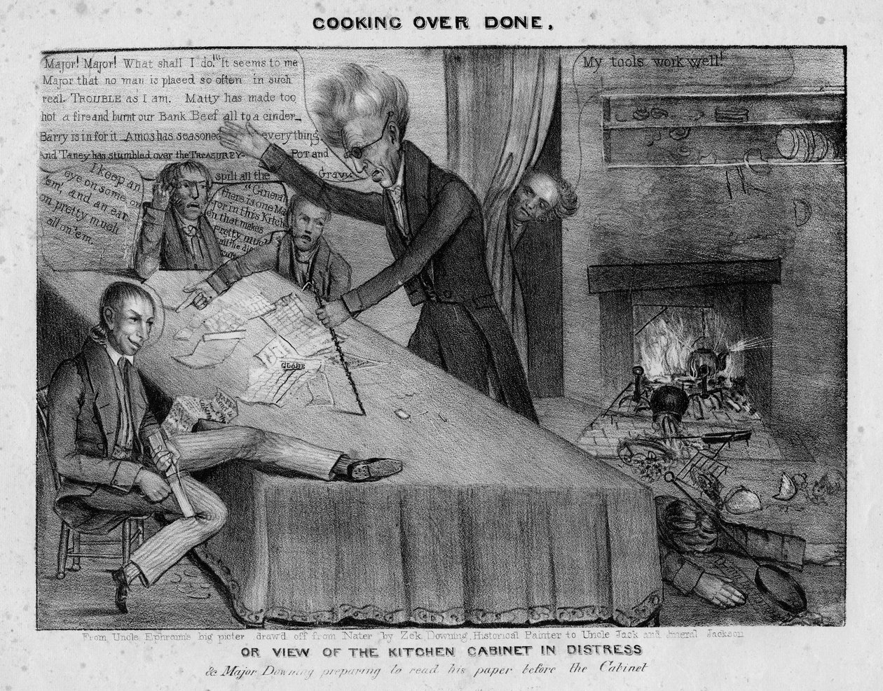 A főzés kész, vagy, Kilátás a bajba jutott konyhaszekrényre, 1833 körül alkotó: American School