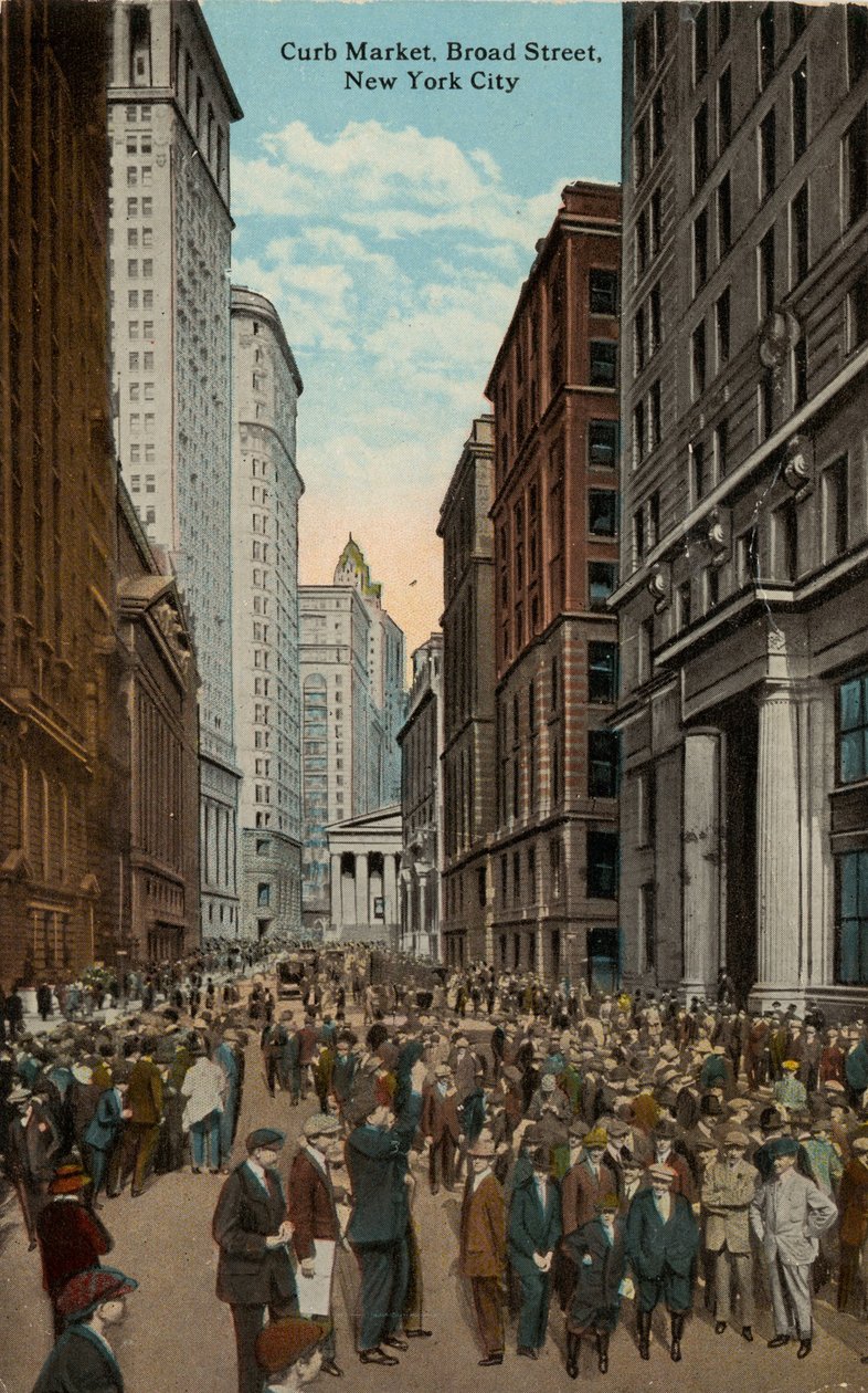 Curb Market, Broad Street, New York City alkotó: American School