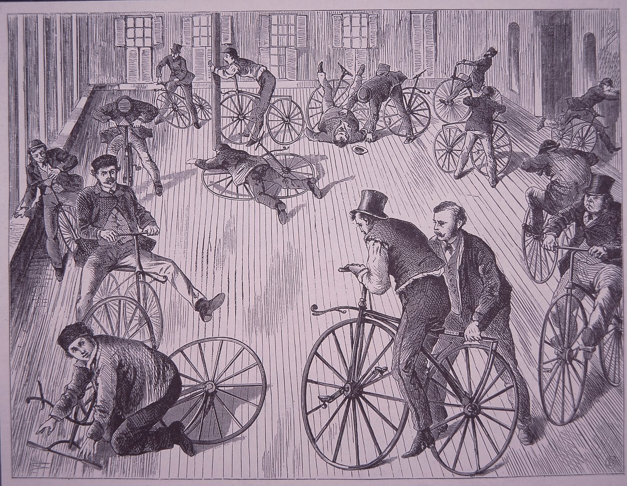 Kerékpáros (velocipede) iskola, New York, USA alkotó: American School