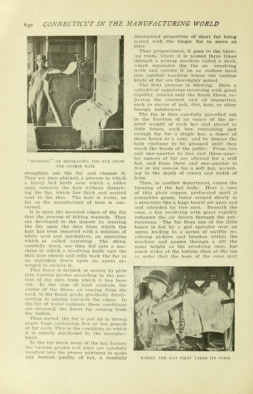 J. Moss Ives: „Danbury vezet a kalapban a világban” a The Connecticut Magazine v.7-től alkotó: American School