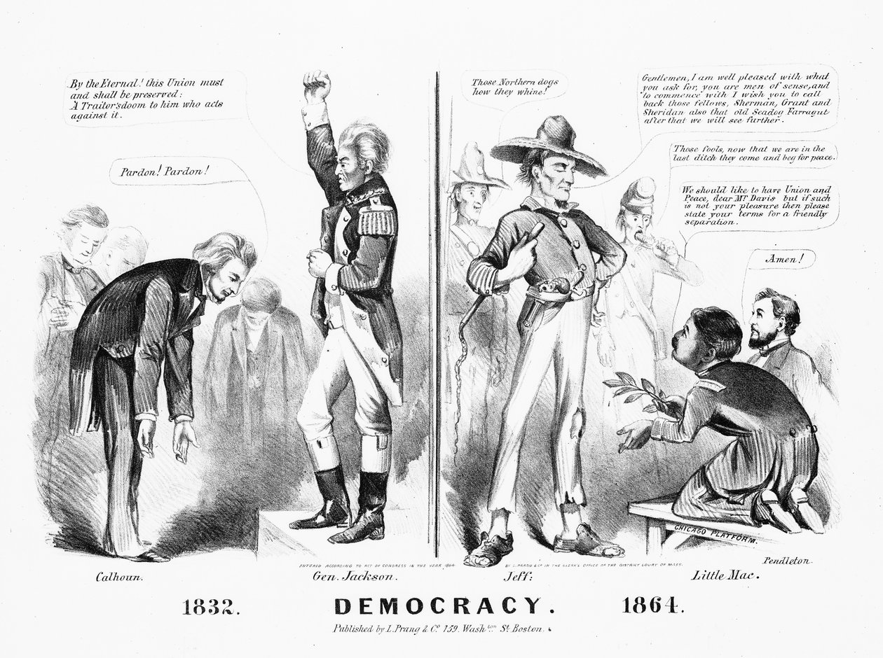 A demokrácia Louis Prang & Co. kiadásában 1864 alkotó: American School
