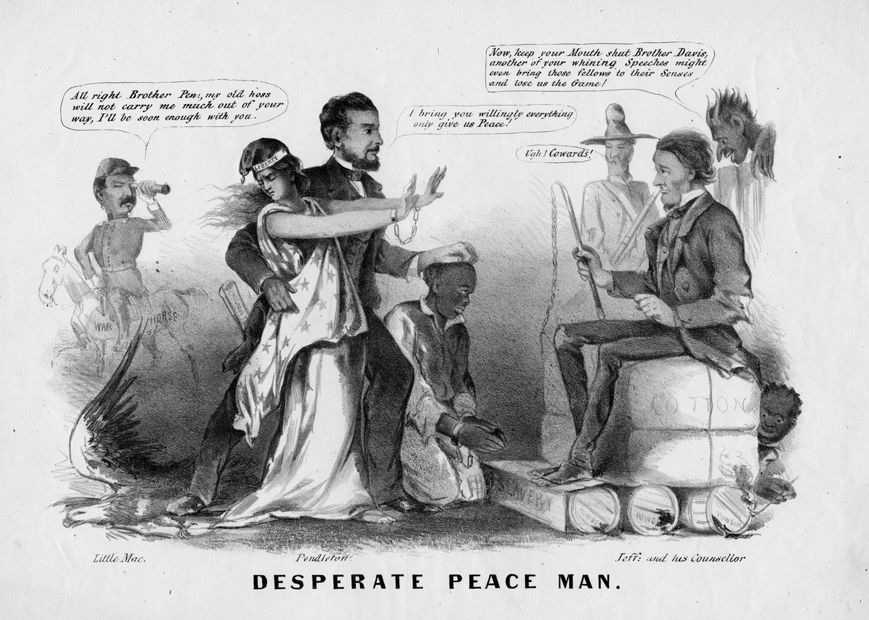 Desperate peace man, kiadó: Currier & Ives, New York, 1866 körül alkotó: American School