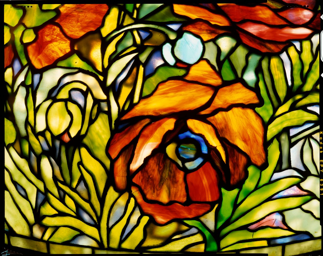 Egy "Oriental Poppy" állólámpa részlete, Tiffany Studios, 1902 alkotó: American School