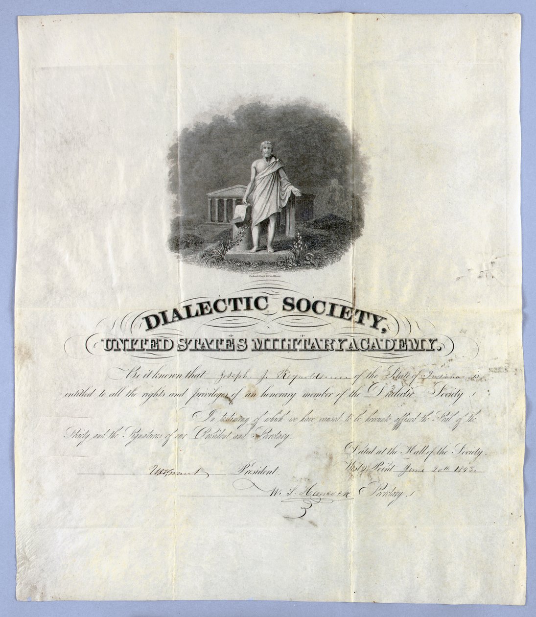Ulysses S. Grant által aláírt dokumentum alkotó: American School