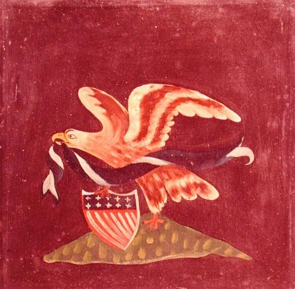 Sas amerikai pajzzsal, 1800-99 körül (olaj, vászon) alkotó: American School