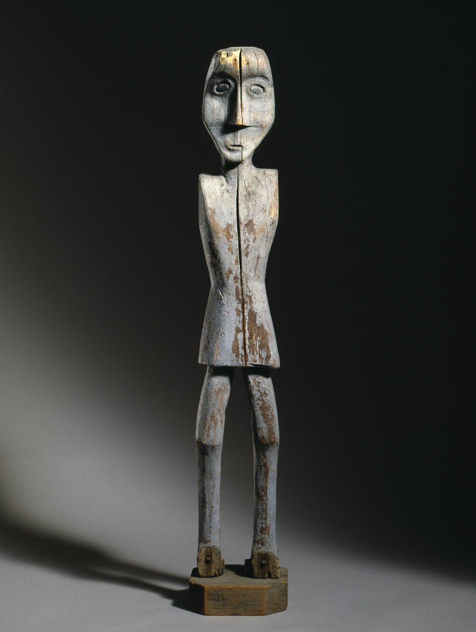 Effigy figura, Chippewa, 19. század vége (fa, vasszögek és pigment) alkotó: American School