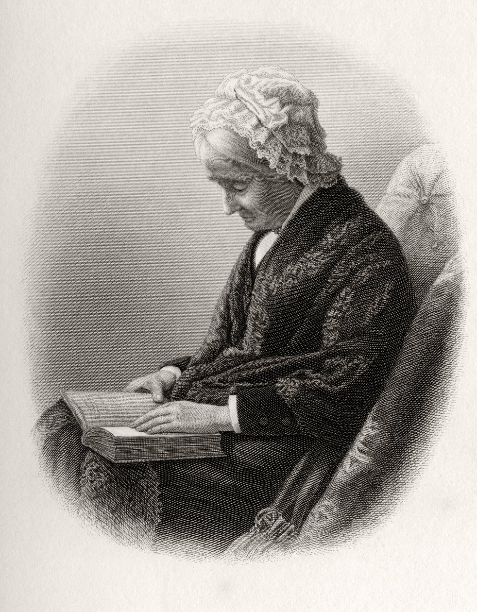 Eliza Ballou Garfield, William M. Thayer „A faháztól a Fehér Házig” című művéből, kiadó: Hodder und Stoughton, 1905 alkotó: American School