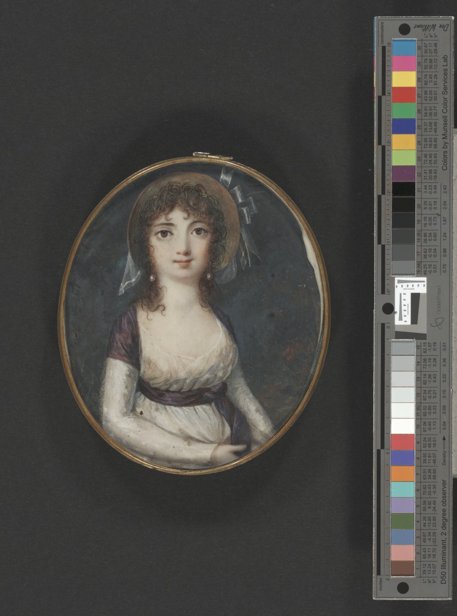 Eliza Poe (akvarell elefántcsonton) alkotó: American School