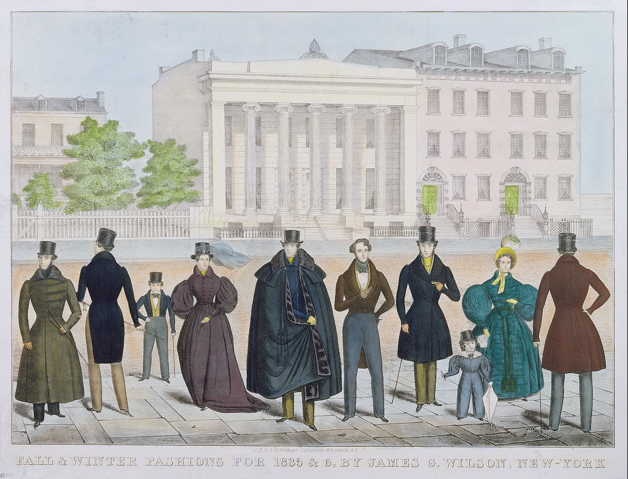 Őszi és téli divat 1835-re és 1836-ra, James Wilson, New York alkotó: American School