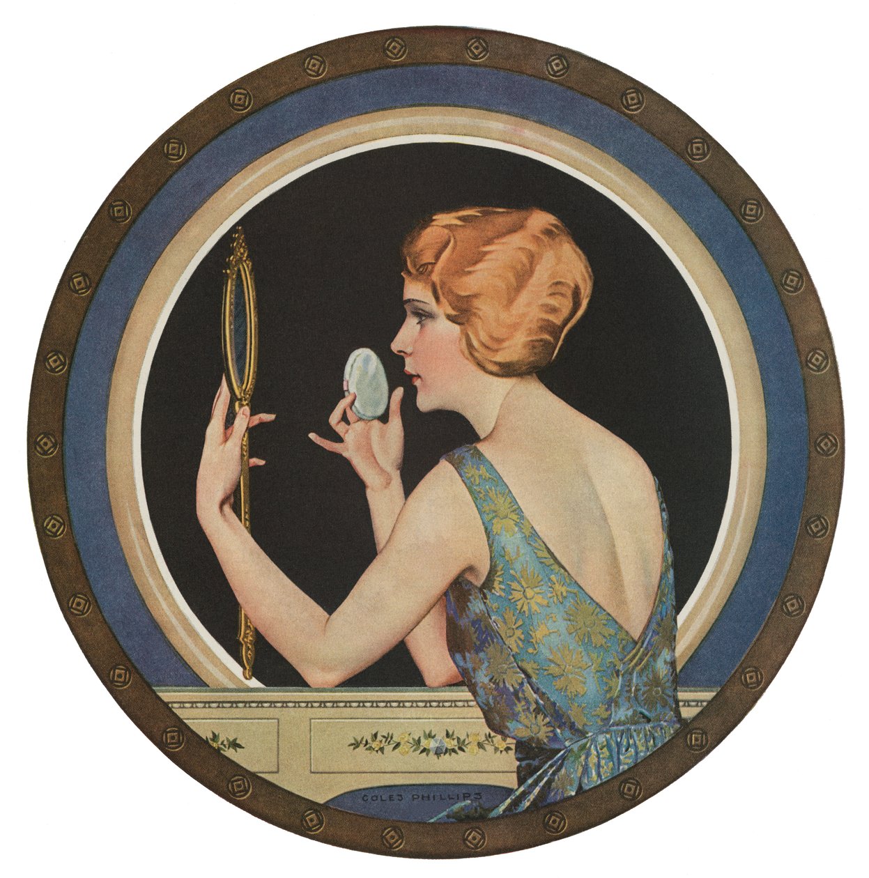 Flapper sminkelés a tükörben alkotó: American School