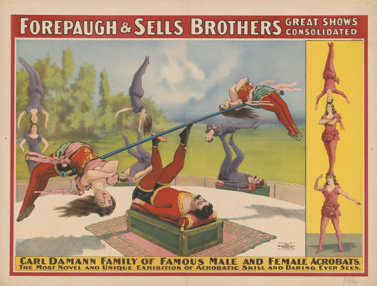 A Forepaugh & Sells Brothers nagyszerű műsorai összevonva, 1899 alkotó: American School