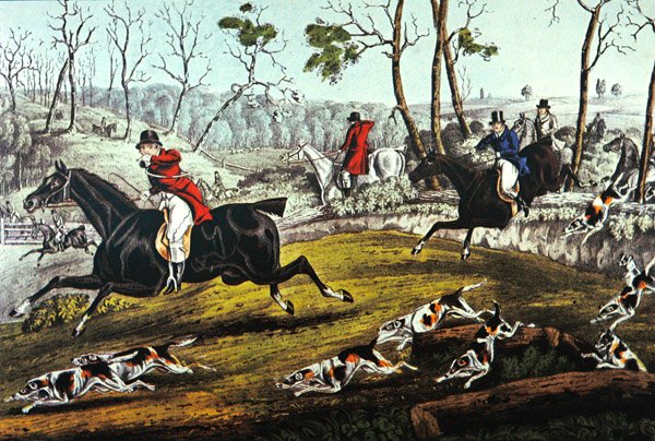 Fox chase, published by N. Currer alkotó: American School