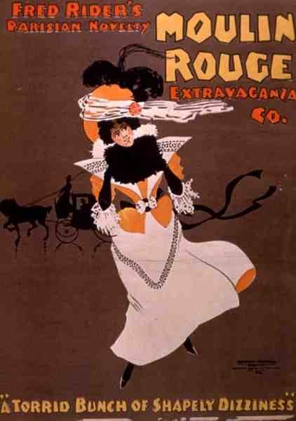 Fred Rider párizsi újdonsága, „Moulin Rouge Extravaganza Company” (színes litó) alkotó: American School