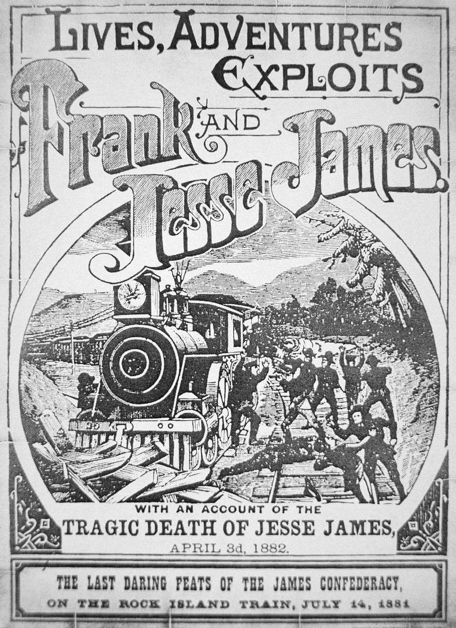 A "Lives, Adventures, Exploits of Frank & Jesse James" címlapja alkotó: American School