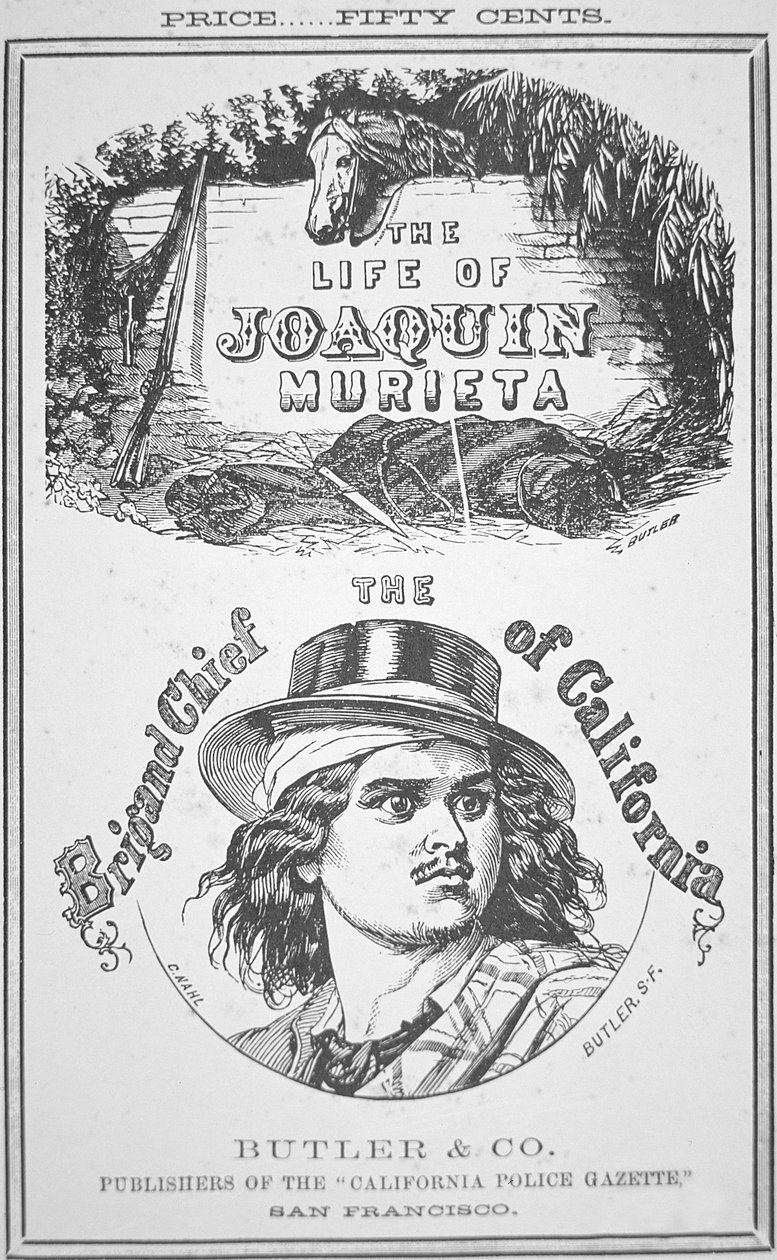 A "The Life of Joaquin Murieta" címlapja alkotó: American School