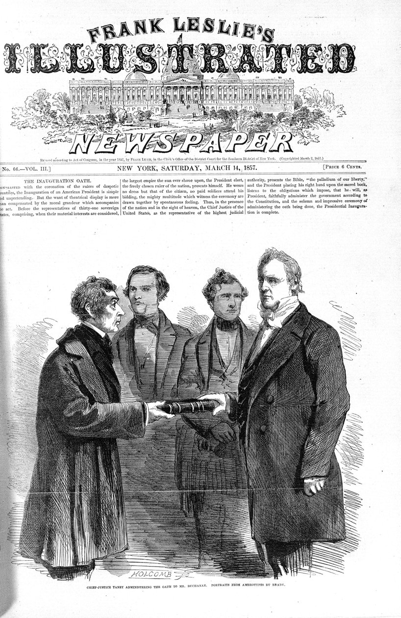 A Frank Leslies Illustrated Newspaper címlapja 1857. március 14 alkotó: American School