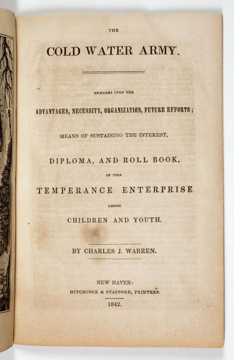 Charles J. Warren The Cold Water Army Pledge címlapja, 1842 alkotó: American School