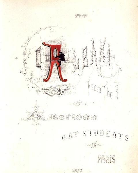 Frontispiece a párizsi American Art Students Albaninak szentelt albumáról alkotó: American School