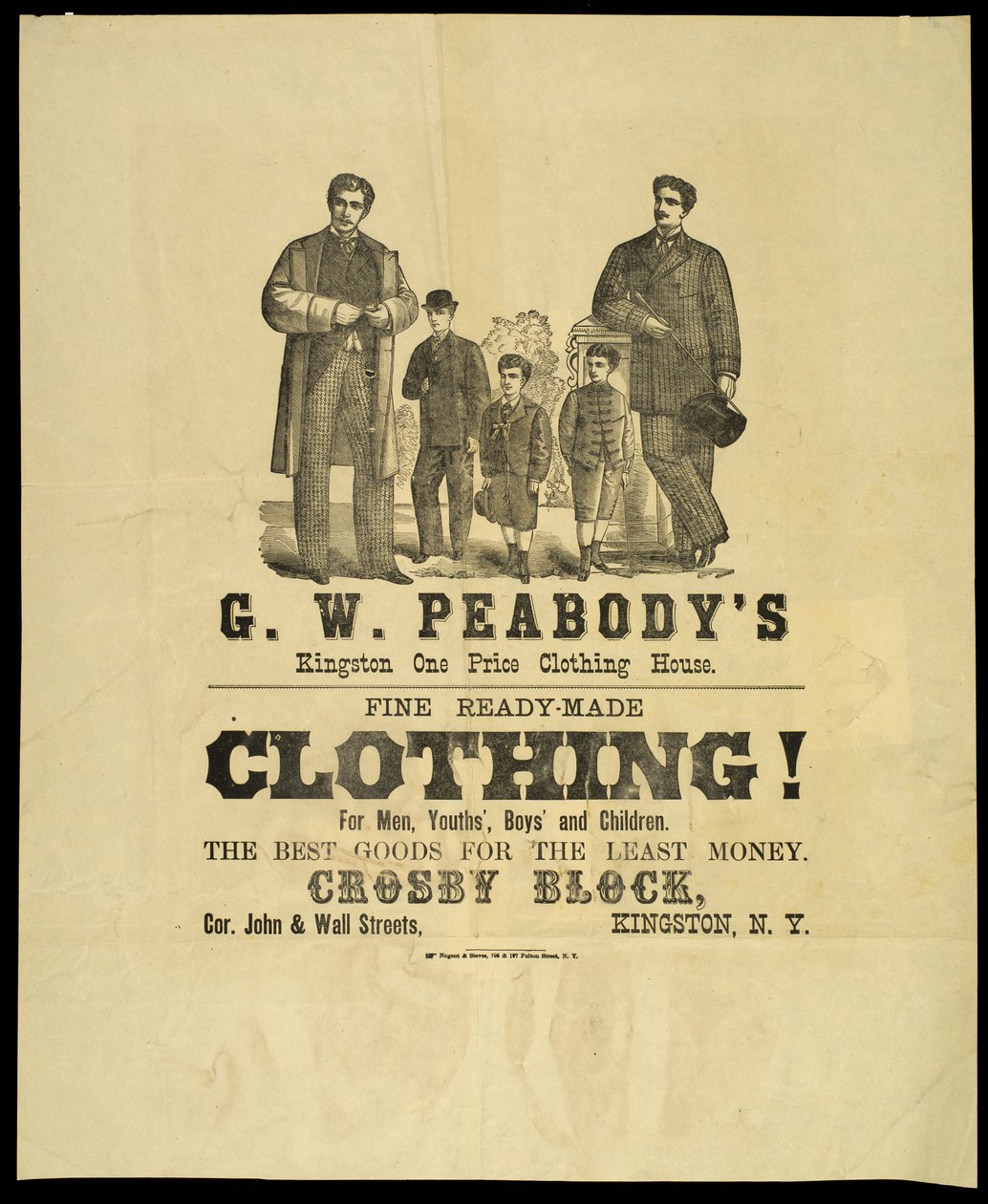 G.W. Peabodys Kingston One Price ruházati ház alkotó: American School