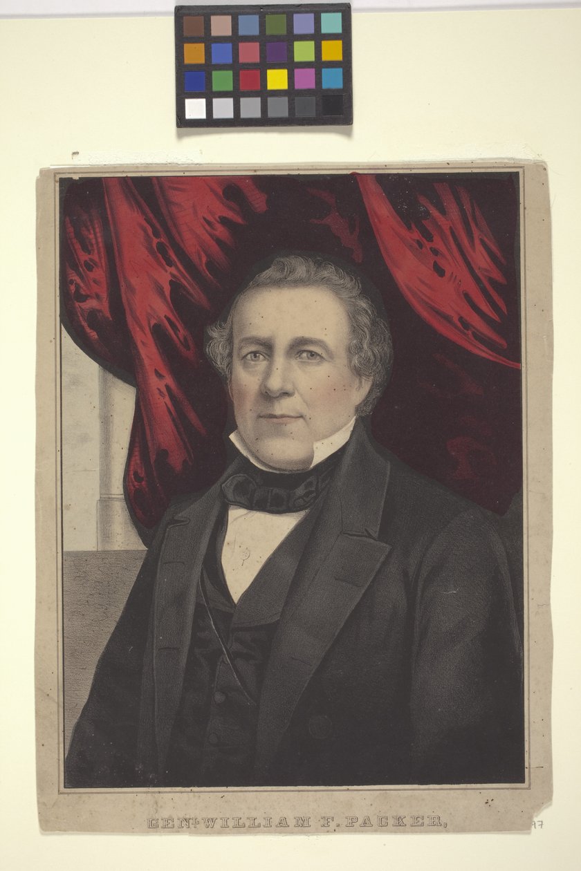 Genl. William F. Packer (kézzel színezett litográfia) alkotó: American School