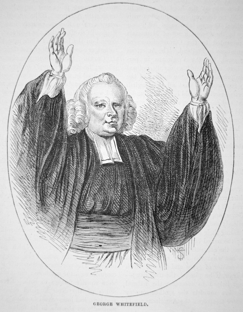 George Whitefield (1714-70) (litho) alkotó: American School