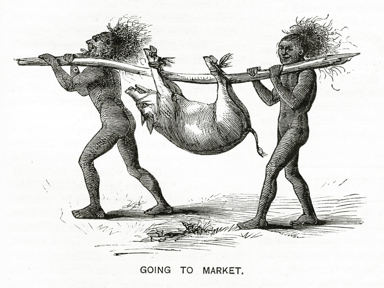 Going to Market, illusztráció az Appletons Journalból, 1872. május 4 alkotó: American School