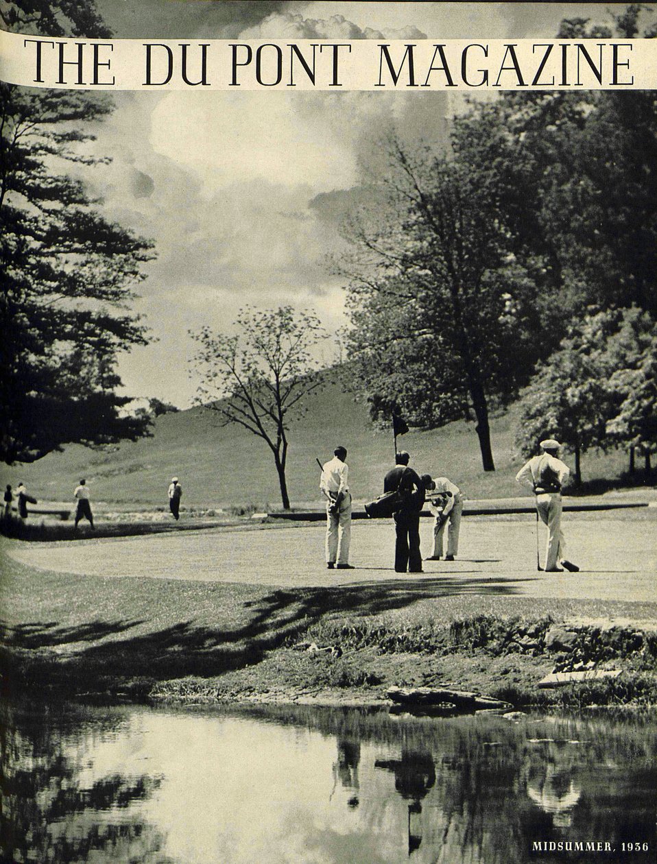 Golfozók, a DuPont Magazin címlapja, 1936. július-augusztus alkotó: American School
