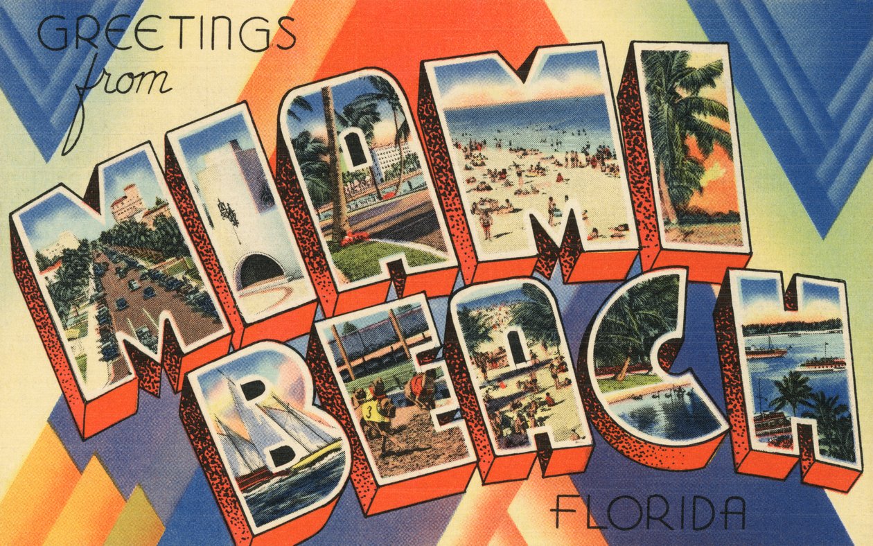 Üdvözlet a floridai Miami Beach-ről alkotó: American School