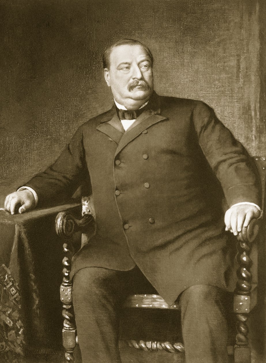 Grover Cleveland, az Amerikai Egyesült Államok 22. és 24. elnöke, pub. 1901 (mélynyomás) alkotó: American School