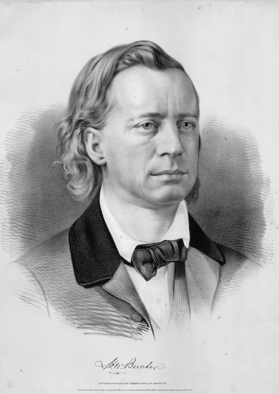H. W. Beecher, kocsma. Currier & Ives, 1860 alkotó: American School