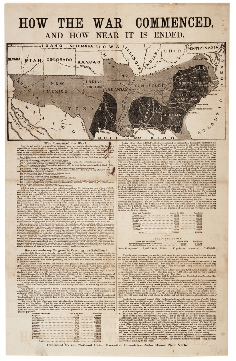 Hogyan kezdődött a háború és milyen közel van a vége, 1864 alkotó: American School