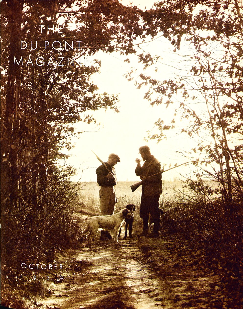 Hunters, a DuPont Magazin címlapja, 1930. október alkotó: American School