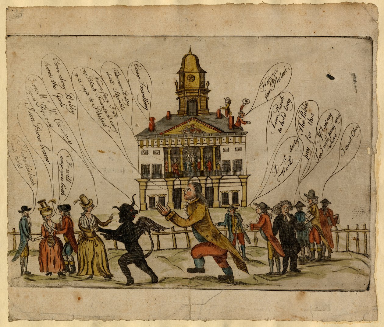 Huzza Philadelphiának alkotó: American School
