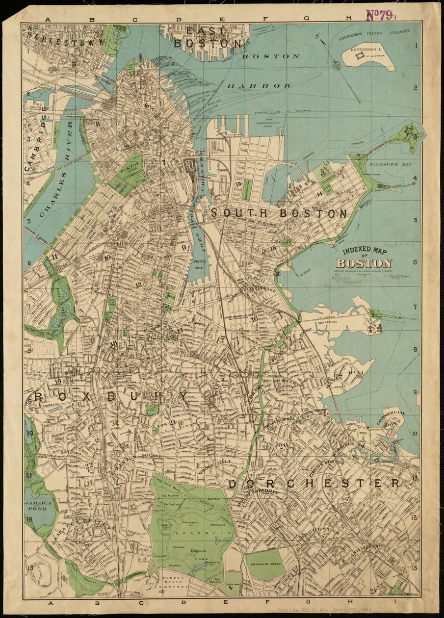 Boston indexelt térképe alkotó: American School