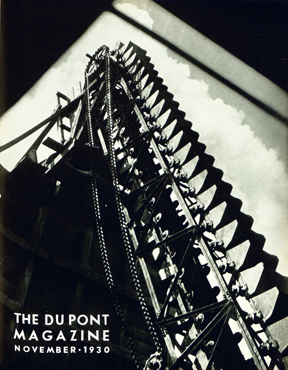 Ipari gépek, a DuPont Magazin címlapja, 1930. november alkotó: American School