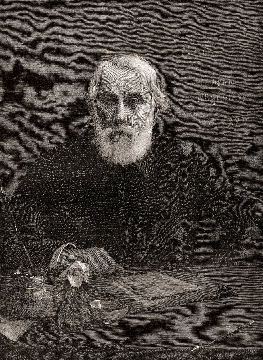 Ivan Szergejevics Turgenyev, a „The Century Illustrated Monthly Magazine”-ból, 1884-ben (fametszet) alkotó: American School
