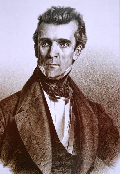 James Knox Polk (1795-1849) (litho) alkotó: American School