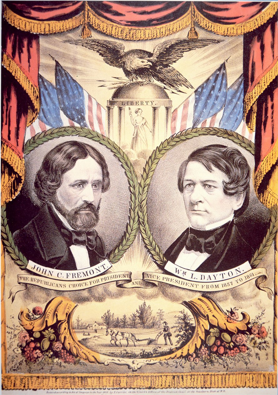 John Charles Fremont Republikánus Párt plakátja alkotó: American School