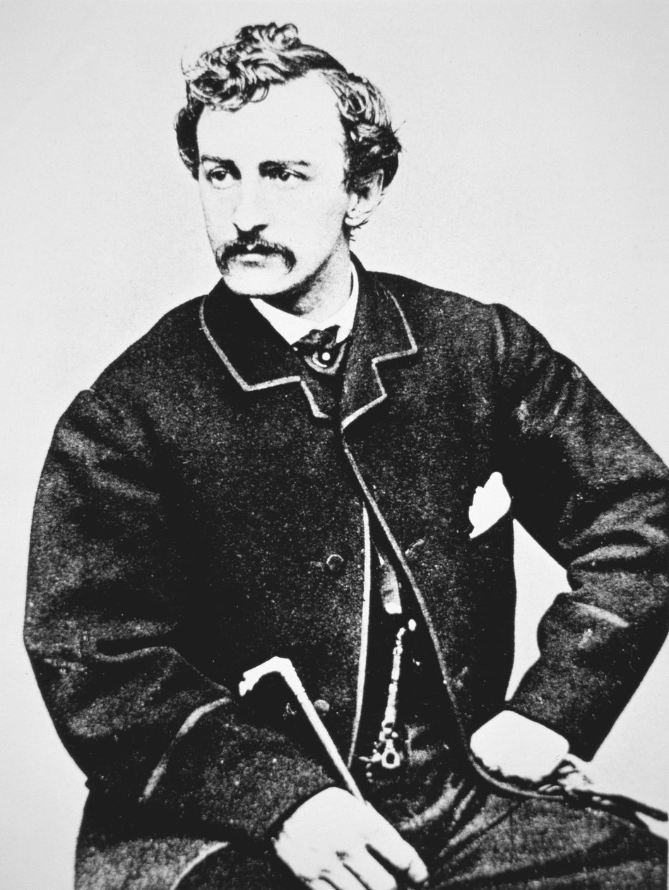John Wilkes Booth (1838-65) Abraham Lincoln merénylője (fekete-fehér fotó) alkotó: American School