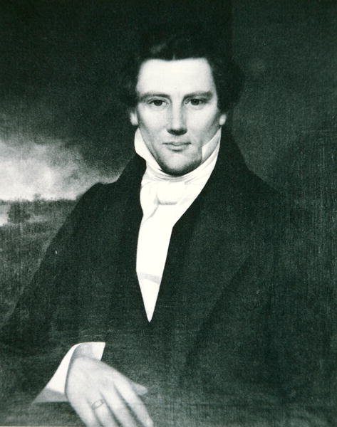Joseph Smith (1805-44) próféta, a mormon vallás alapítója az Egyesült Államokban (litho) alkotó: American School
