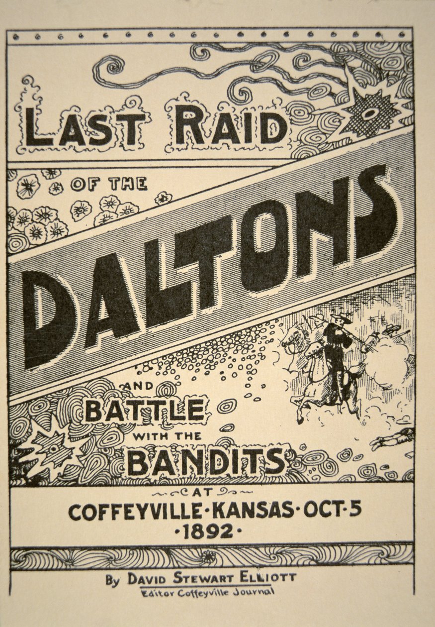 "Last Raid of the Daltons... at Coffeyville, Kansas", David Stewart Elliot, 1892. október 5. (litho) alkotó: American School
