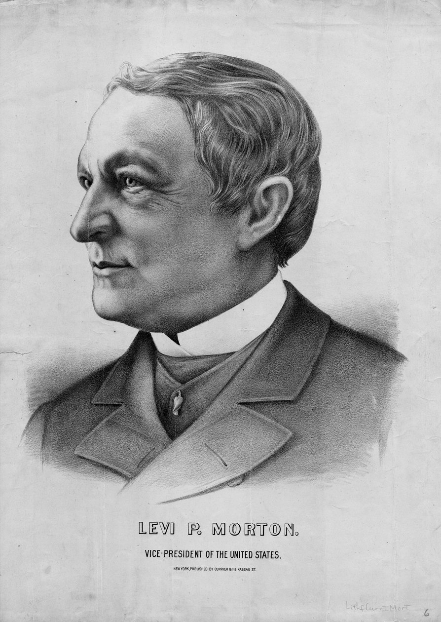 Levi P. Morton, az Egyesült Államok alelnöke, pub. szerző: Currier & Ives, 1889-93 alkotó: American School