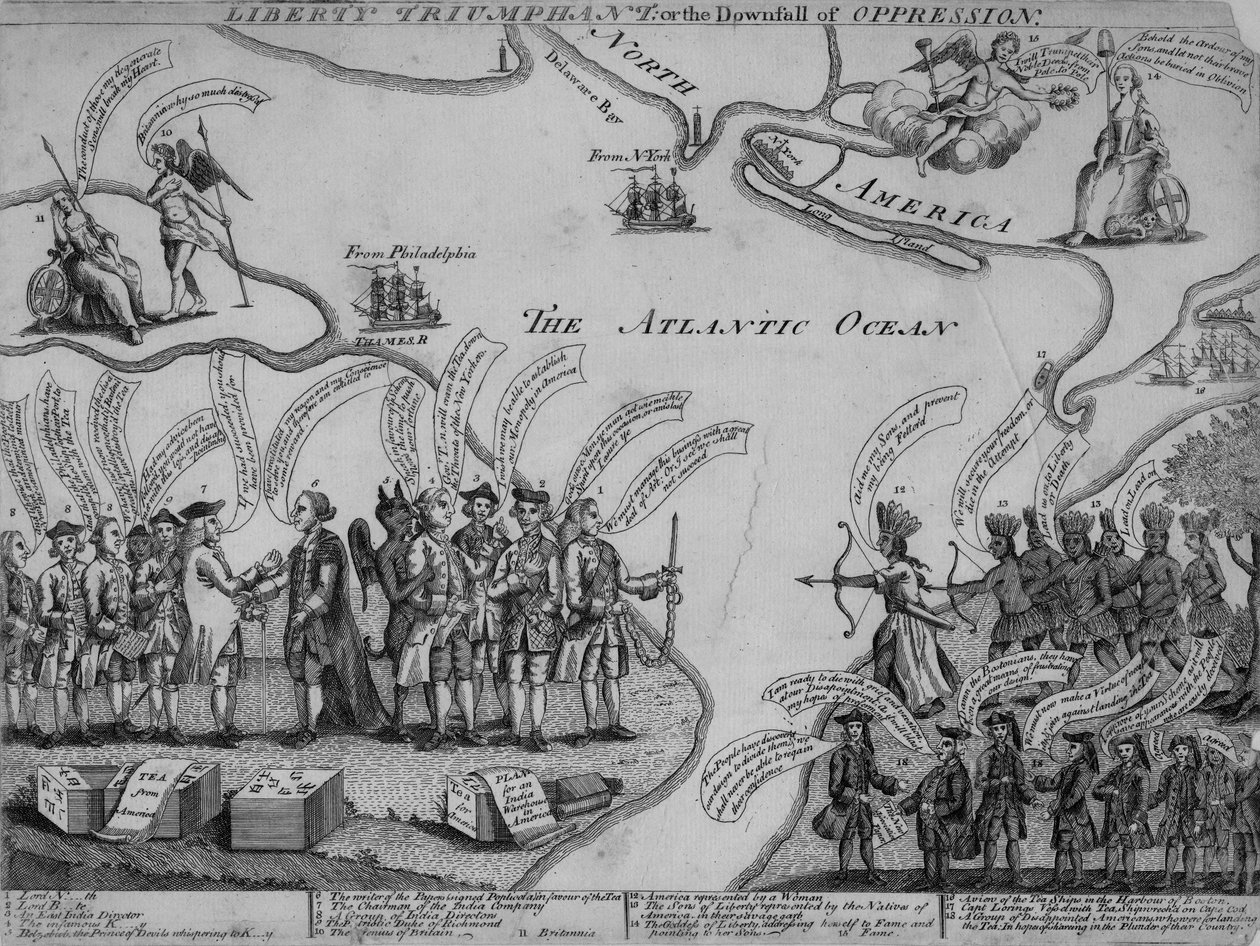 A Liberty Triumphant, avagy az elnyomás bukása, 1773 alkotó: American School