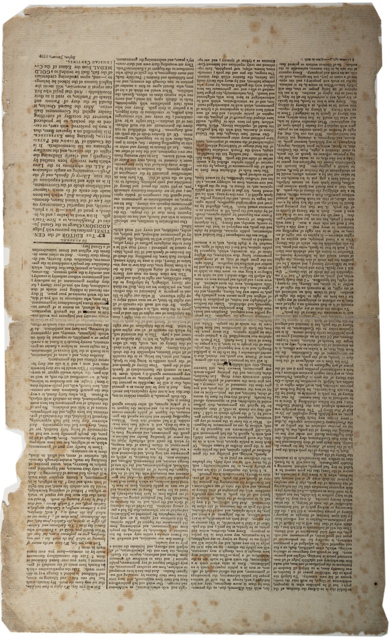 A Szólás és a sajtó szabadsága, 1799. január alkotó: American School