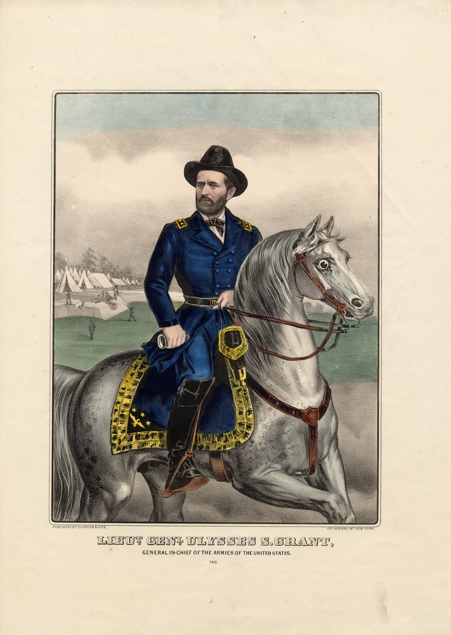 hadnagy Genl. Ulysses S. Grant: Az Egyesült Államok hadseregeinek főtábornoka, pub. Currier & Ives, 1866-70 körül alkotó: American School
