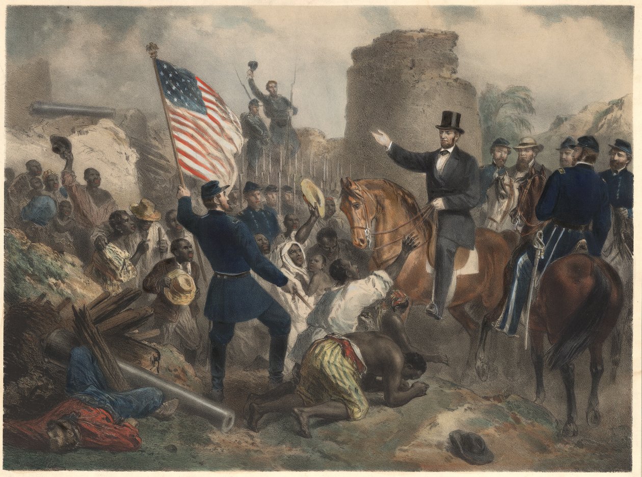 Lincoln in City Point, kocsma. 1865 alkotó: American School
