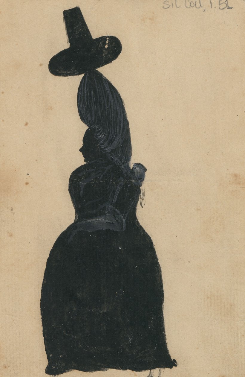 Lucy Knox, 1790 körül (kínafehér tinta a kártyán) alkotó: American School