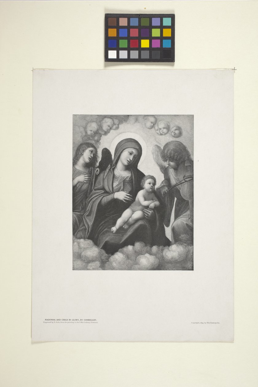 Madonna és gyermek a dicsőségben (tinta) alkotó: American School